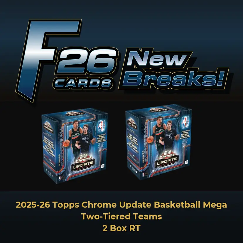 F26-080: 2025-26 Topps Chrome Update Basketball Mega Box 2 Box Two Tiered RT