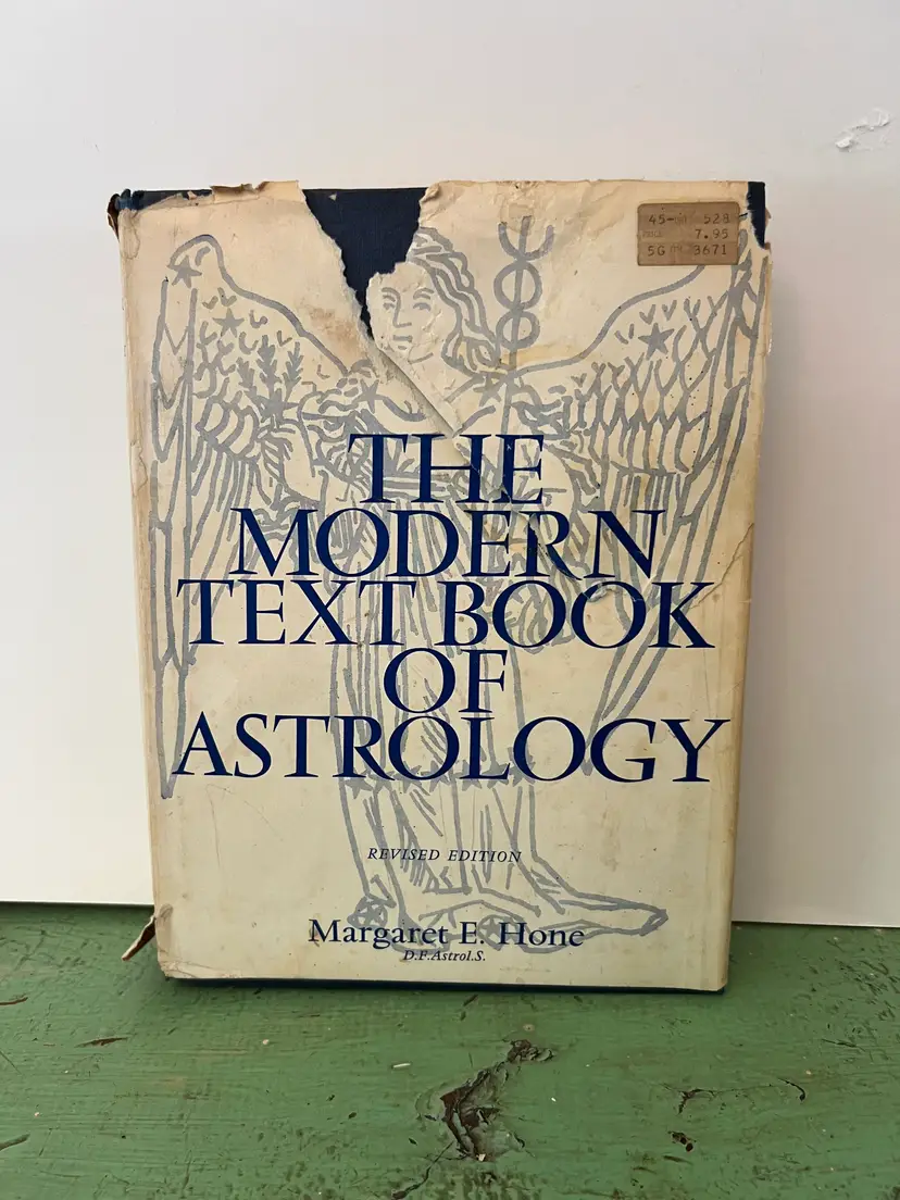 The Modern Text-Book of Astrology, by Margaret Hone 1975. Torn Dust Jacket