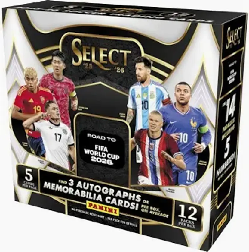 2025-26 Panini Select Road To World Cup 4x Hobby Box PYT(26-037)