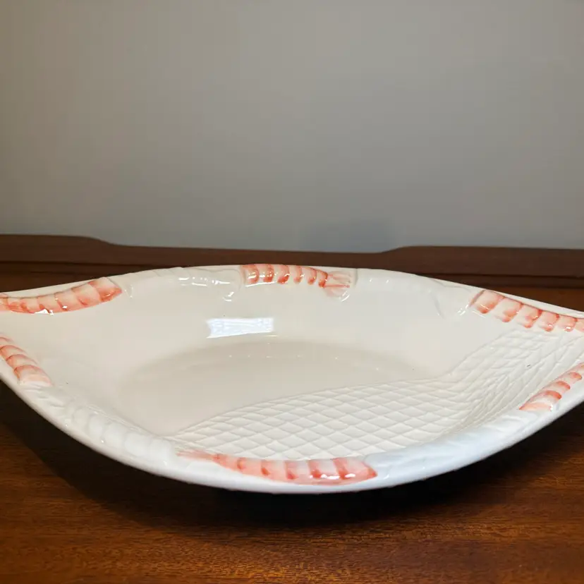 Italian Majolica Shrimp Serving Platter