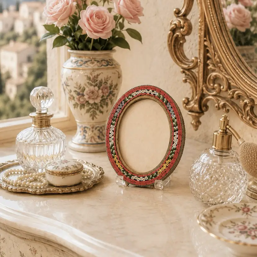 Micro Mosaic Oval Frame 4”