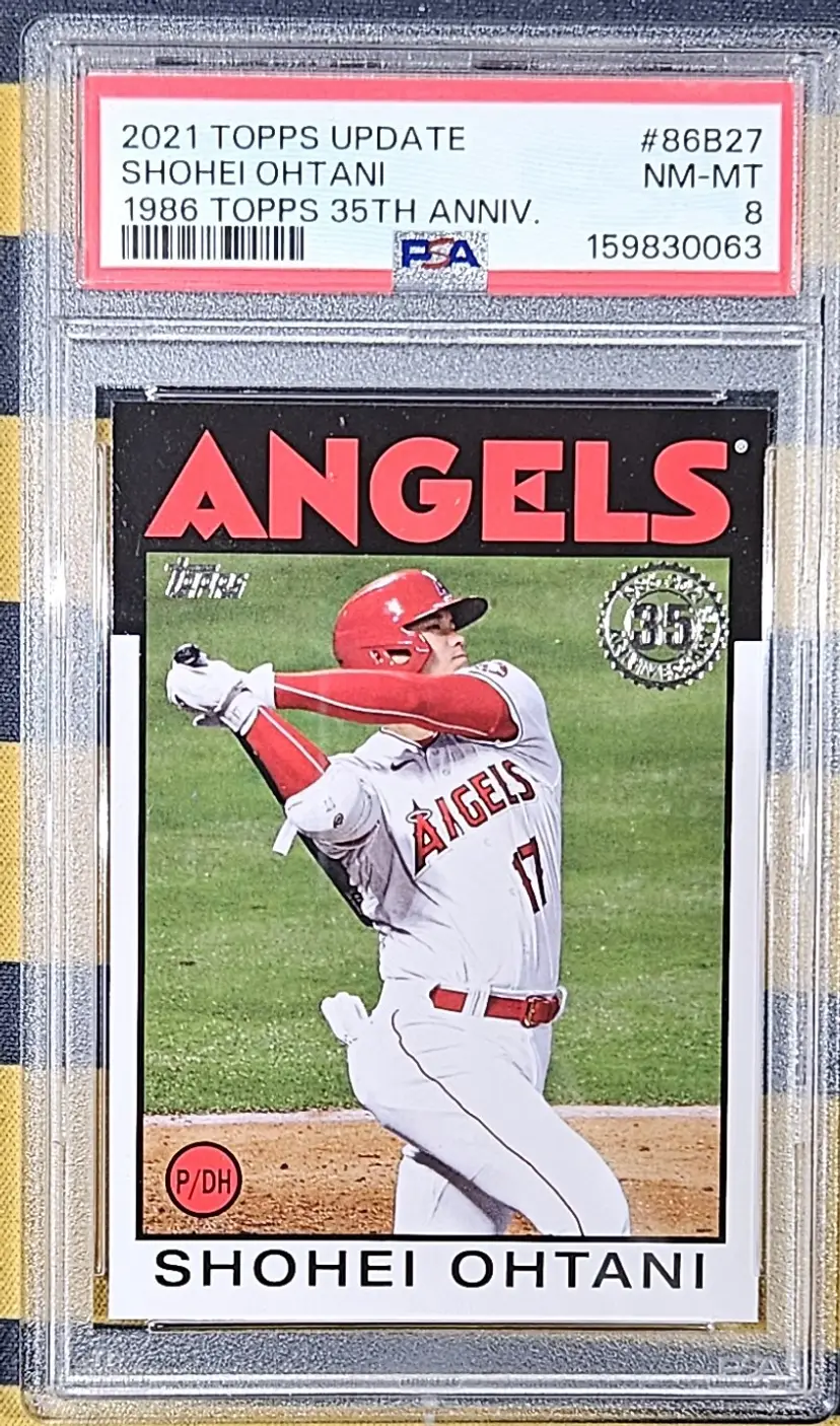 2021 Topps Update 1986 Shohei Ohtani PSA 8 NM-MT
