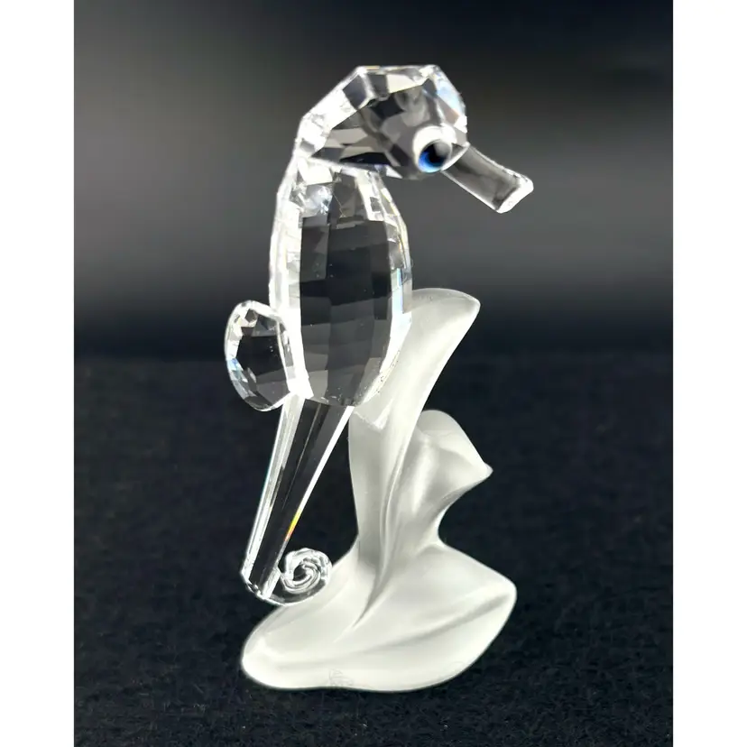 Vintage Swarovski Crystal Seahorse 3.25” Tall x 1.75” Deep x 1” Wide