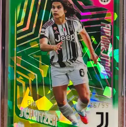Eva Schatzer 2025/26 Topps Chrome UWCL Sapphire Green /99 Juventus Italy