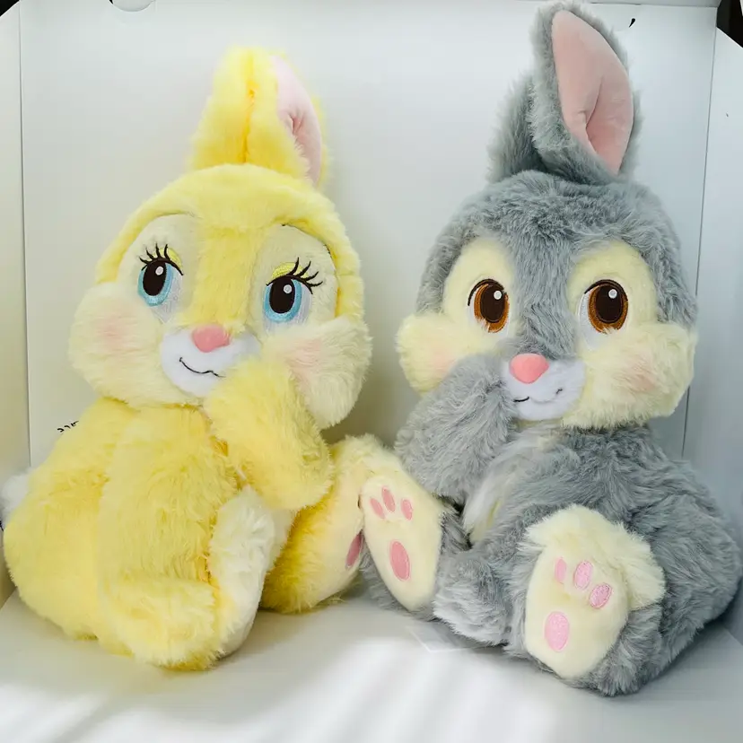Disney Store Japan Bambi Thumper & Miss Bunny Rabbit Plush Dolls Medium 13"