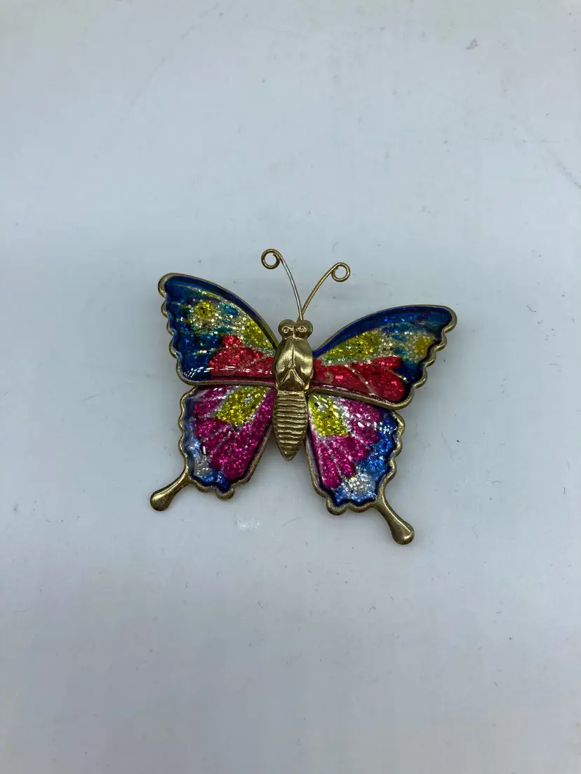 Butterfly Brooch pins Women Enamel Insect Pin Lapel Pin Safety Pin Multi Colored