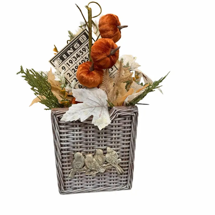 17 Vintage Upcycled By me Fall Harvest Floral Arrangement Holiday Decor