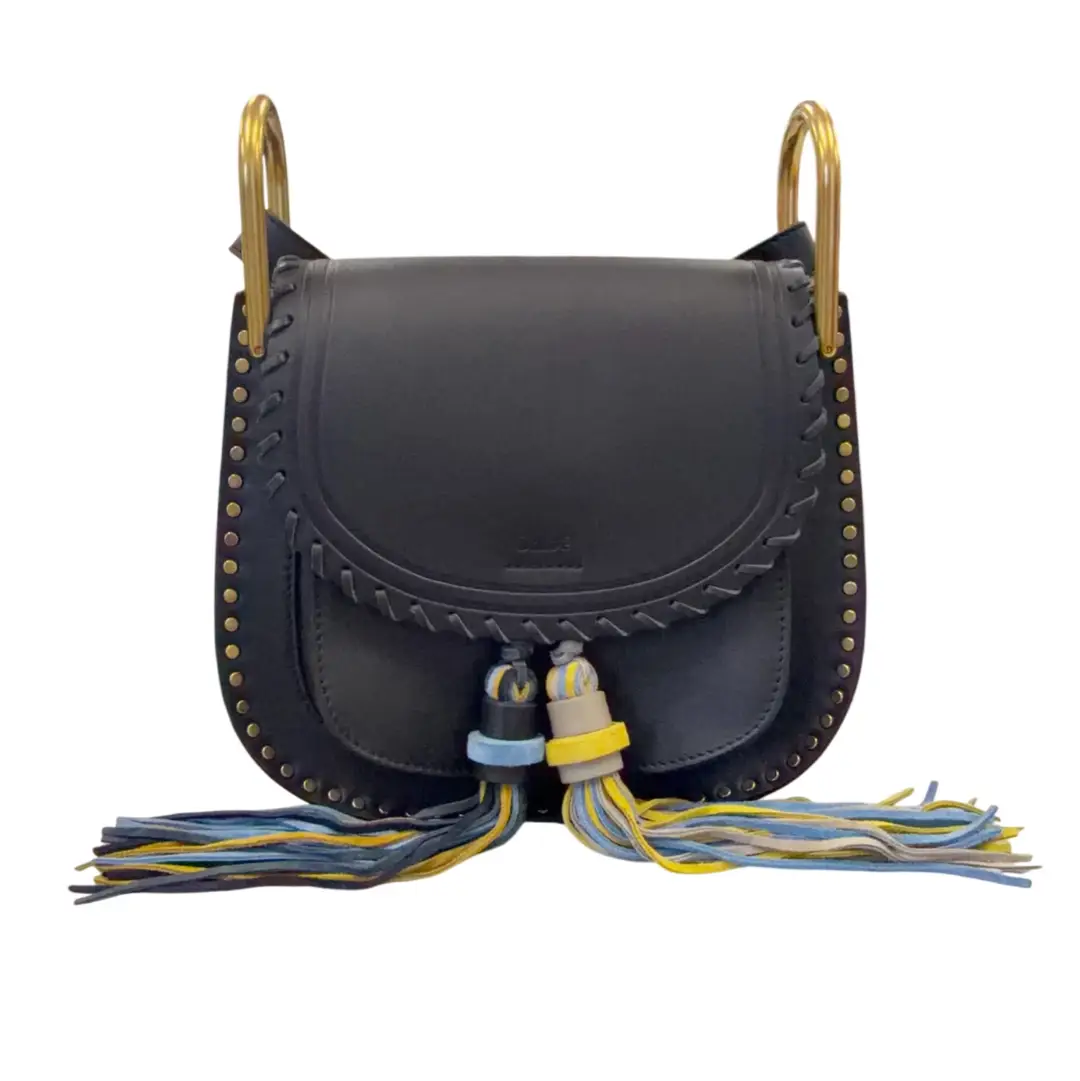 Chloe Navy Whipstitch Medium Hudson