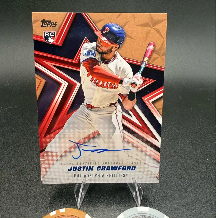 Justin Crawford Baseball Stars RC Auto #/50 2026 Topps Update Philadelphia Phillies