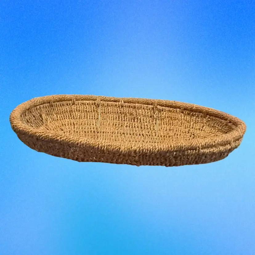 Tightly Woven Twine Oval Basket