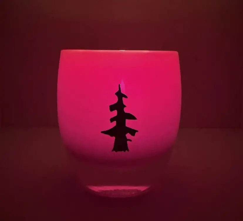 Glassybaby Glorious Tree Red Gold Tree Votive Retired Triskelion