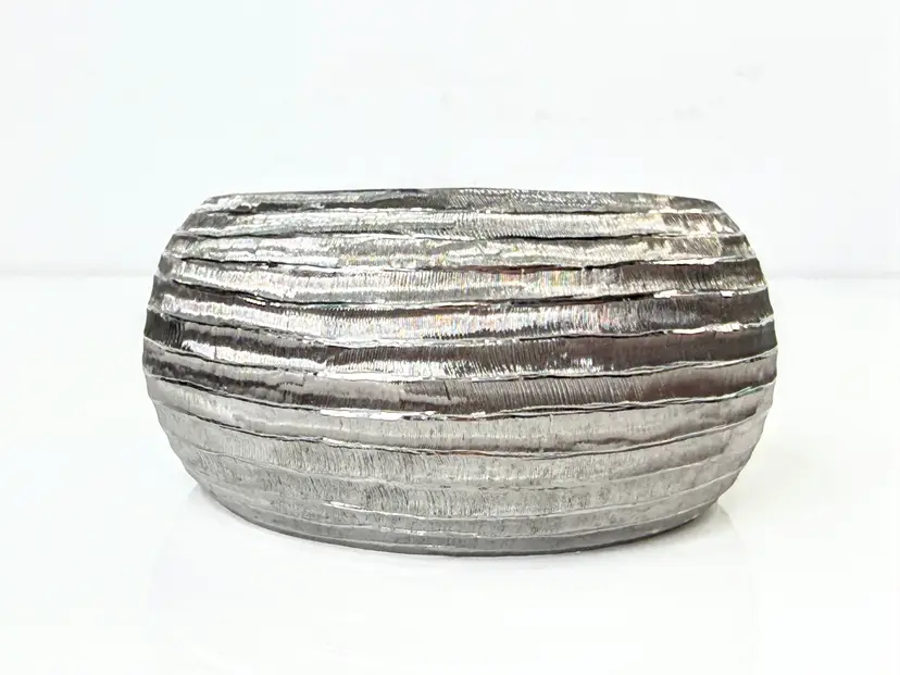 Roberto Coin The Fifth Season Wide Textured Sterling Silver Cuff 6.5" 54g JR2182