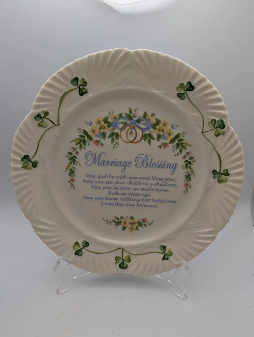 Belleek Classic  Marriage Blessing Plate