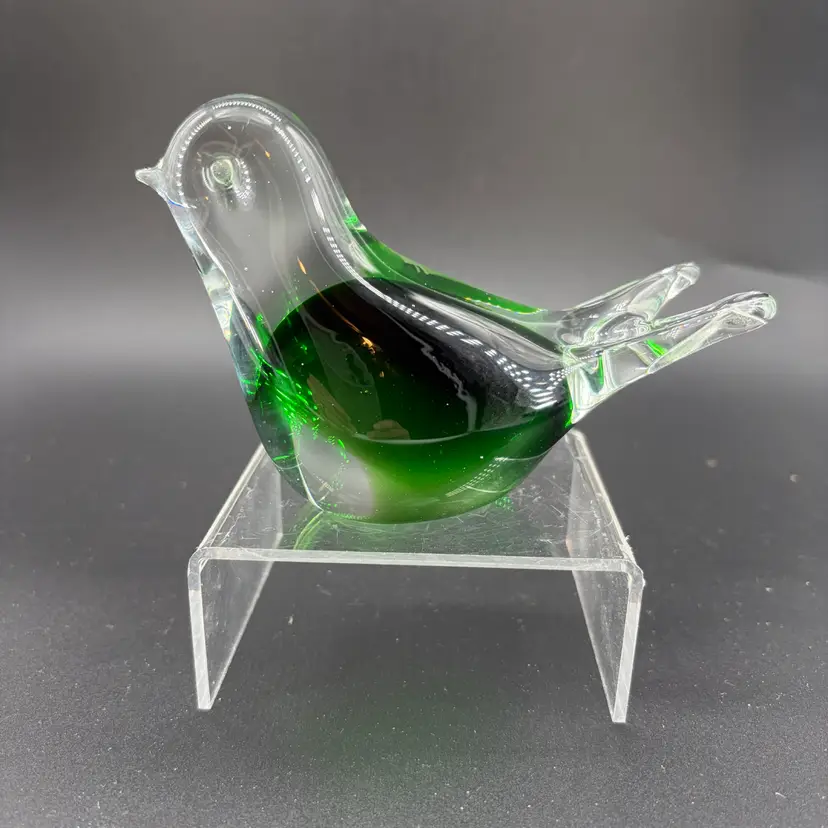 Hand-blown Art Glass Bird Sommer Style, Split Tail
