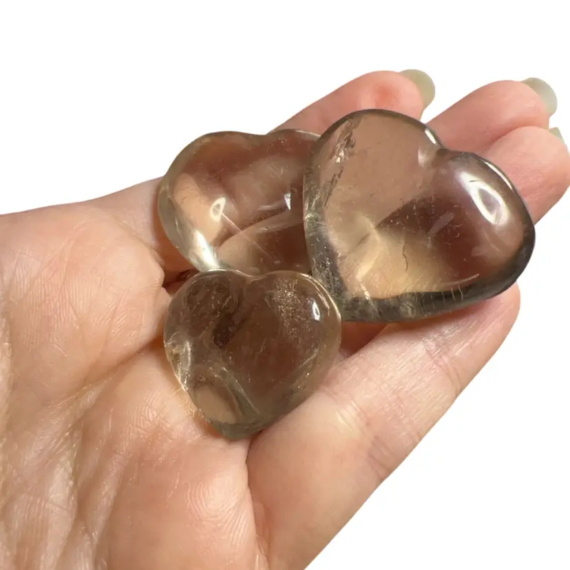 Smoky Quartz Palm Stones Set Of 3