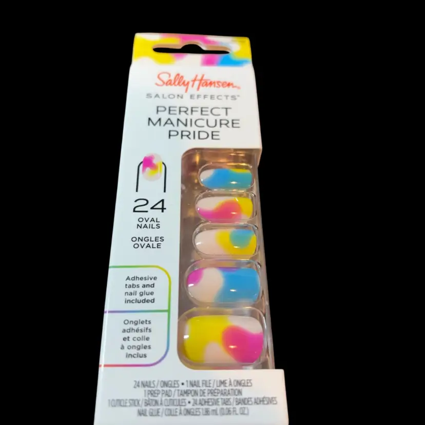 Msrp $10 – Sally Hansen Salon Effects Perfect Manicure Pride, 24 Oval Nails
