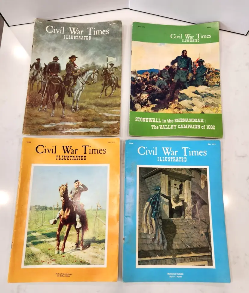 1972 Civil War Times Illustrated Magazines April May June July Lot of 4