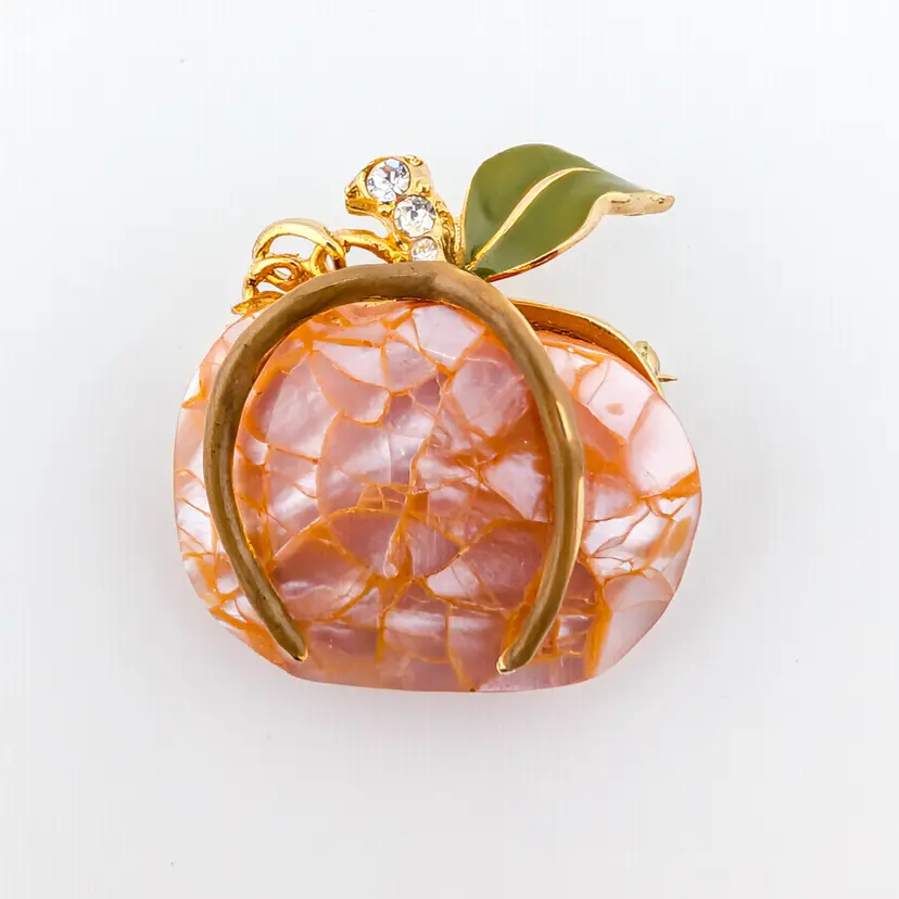 Liz Claiborne Fall Pumpkin Brooch Pin