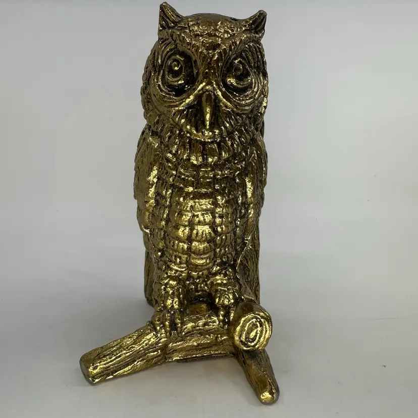 Rare Vintage Brass Owl Bookend Hampton VA