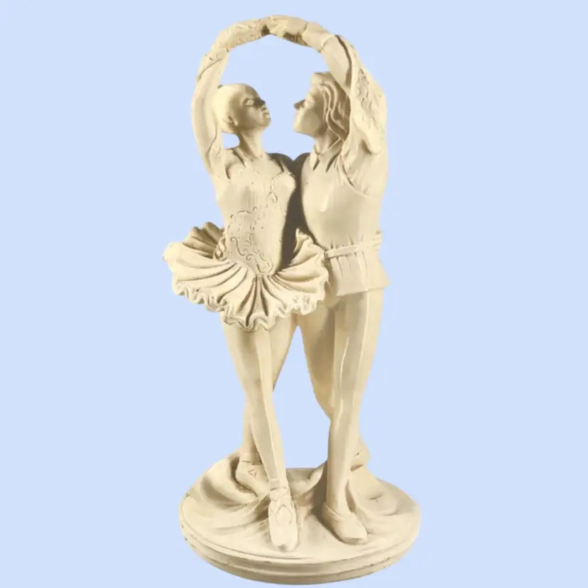 #100E- Vintage Ballerina & Dansuer Statue By Euro Marchi Made In Italy 1980s