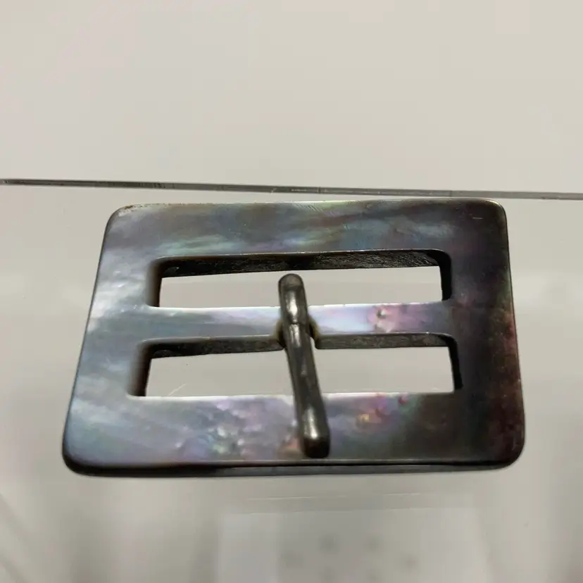 Vintage Abalone Buckle Just Over 1 1/2” X 1”!