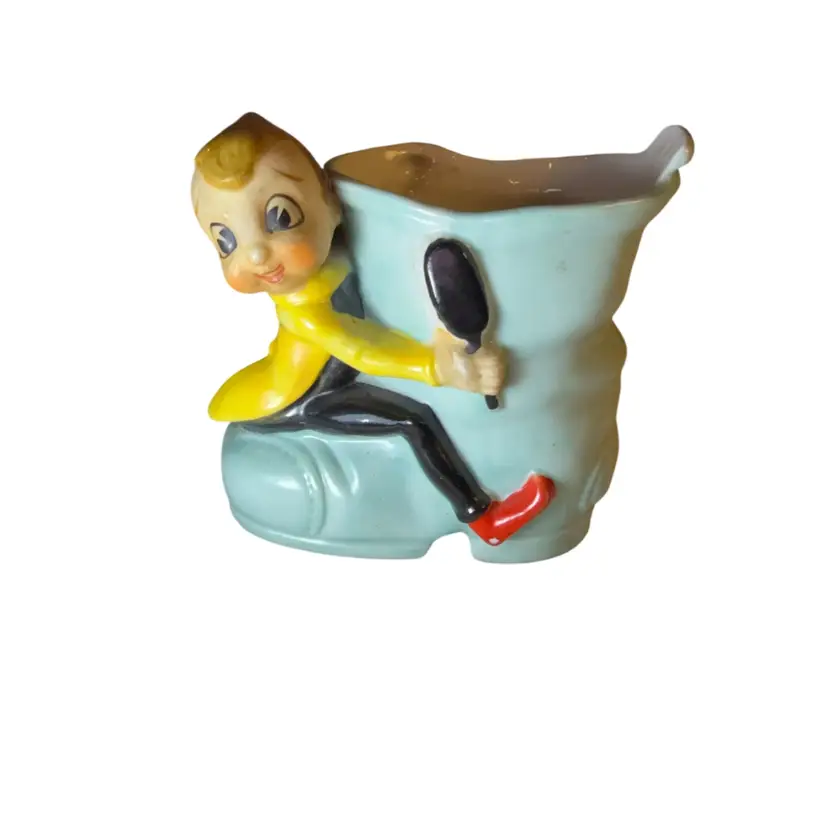 1950s Kitsch Acme China Made In Japan Pixie Boot Planter 4.5”