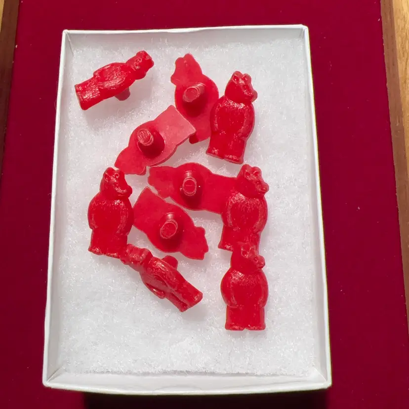 Realistic Buttons: Red Standing Bear 3 For $10