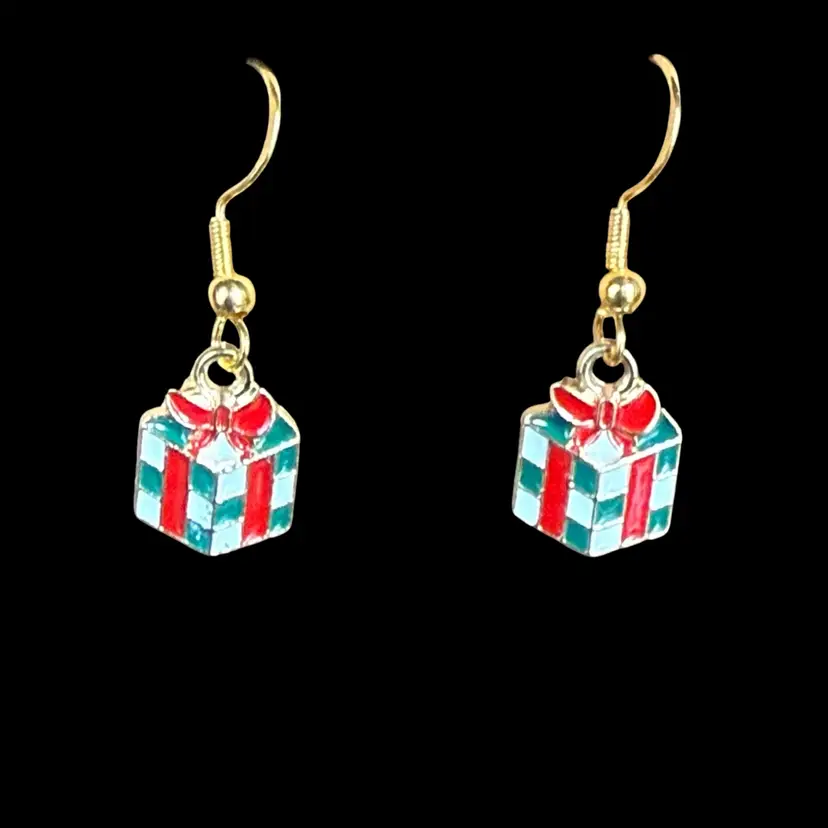 Holiday Presents Earrings 925 Ear Wire