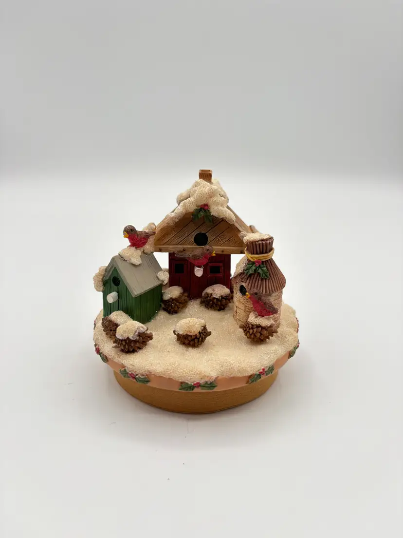 Our America Yankee Candle Snow Covered Winter Birdhouse Topper #4098