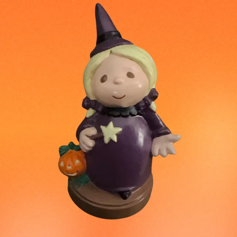 Gare Inc 1981 Ceramic Girl Witch Figurine As Is