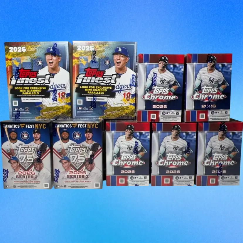 2026 Topps Fanatics Fest S2/Finest/Chrome Baseball 9 Box Live Team Rip #1 MBB2007 (stacked shipping)