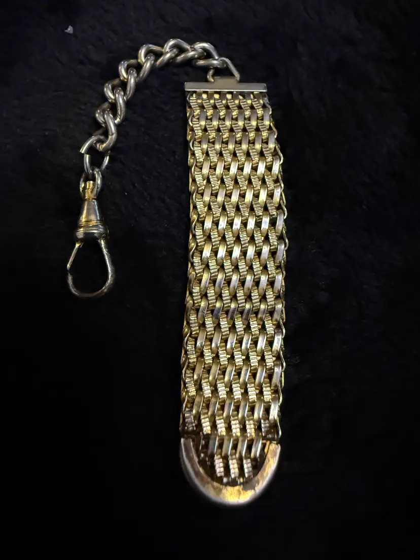 Vintage Gold Mesh Watch Fob