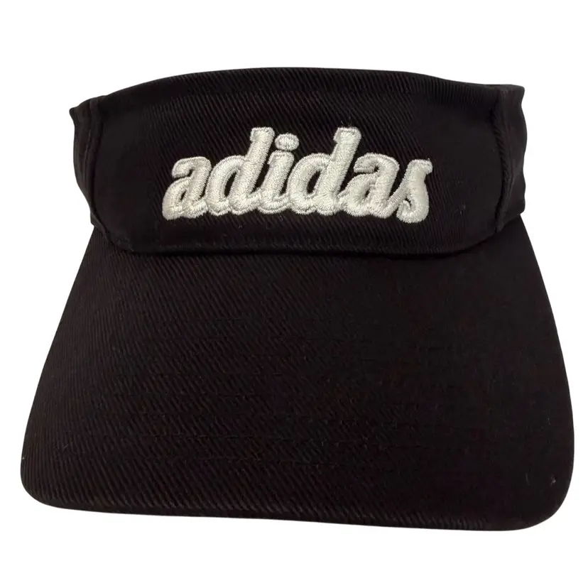 Adidas Brand Y2K White Spell Out Embroidered Logo Unisex Adjustable Dad Visor