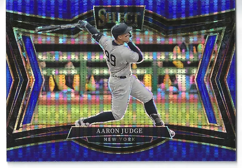 2025 Panini Select Diamond Level Aaron Judge (Blue Pulsar /99) #267 New York Yankees