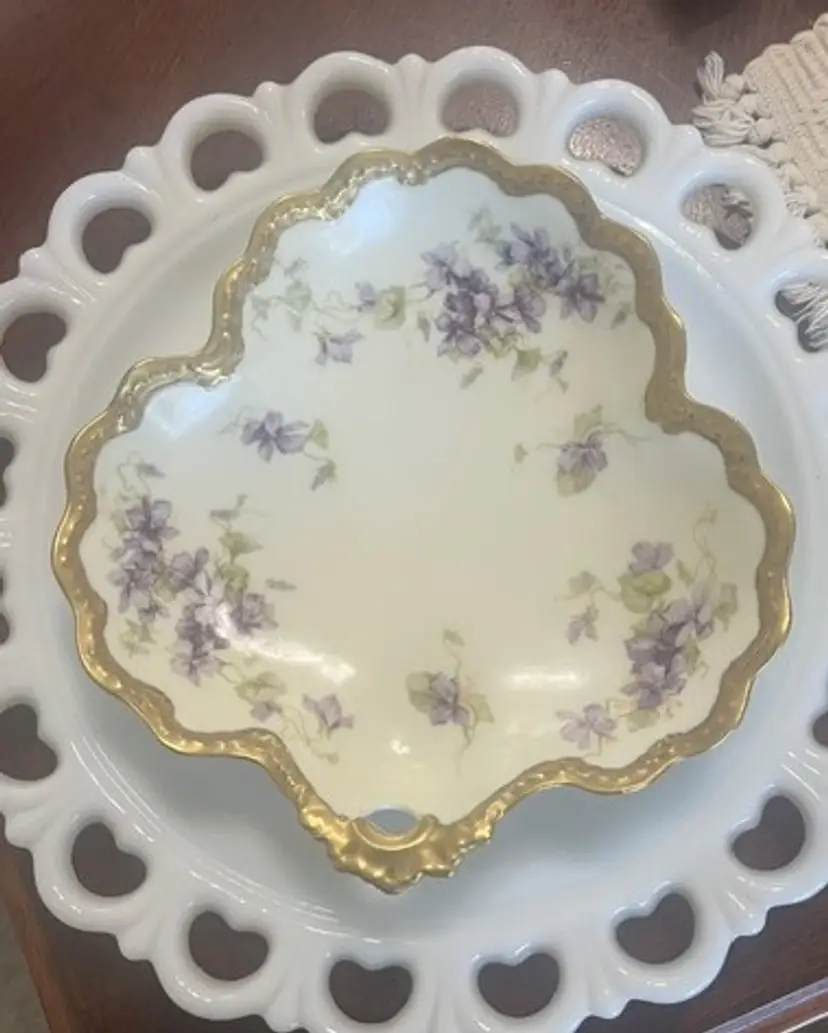 Limoges Purple Violet Dish