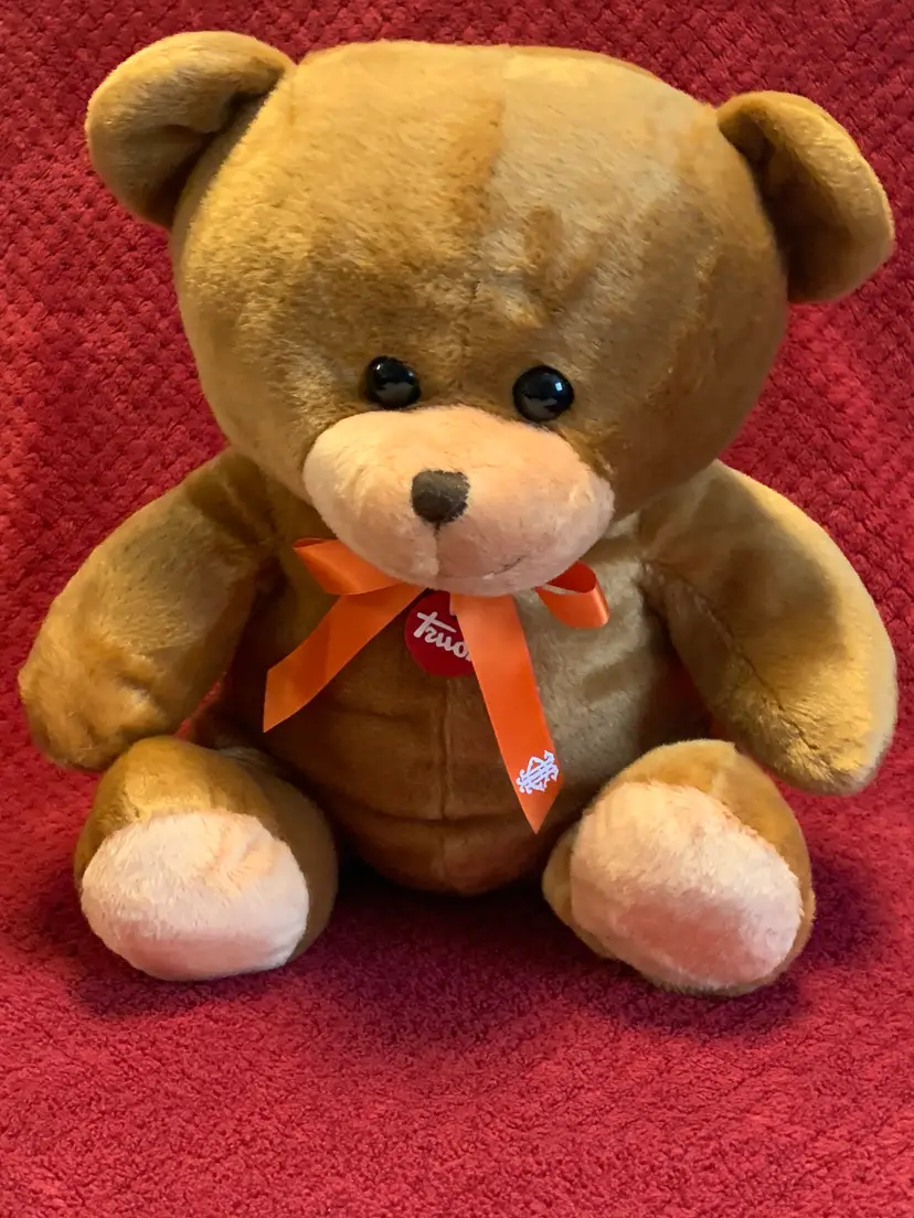 Grand Hotel Tremezzo Brown ItalianBobo Teddy Bear with Orange Ribbon