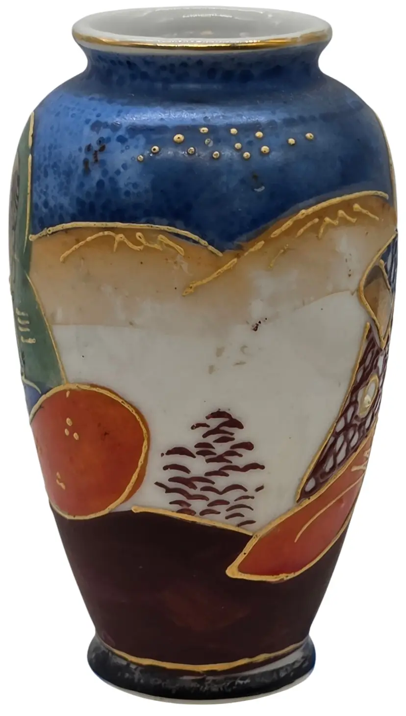 VINTAGE JAPANESE SATSUMA MORIAGE MINIATURE VASE