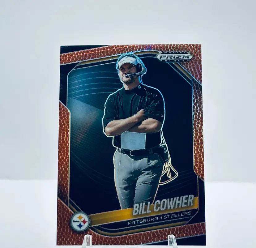 Bill Cowher Prizm Pigskin #/225 - Pittsburgh Steelers