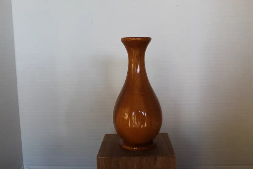 Vintage Myrtlewood Bud Vase Glass Tube Insert Hand Turned Oregon Small 5.75”