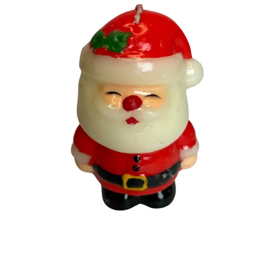 Vintage Santa Candle 4” Tall