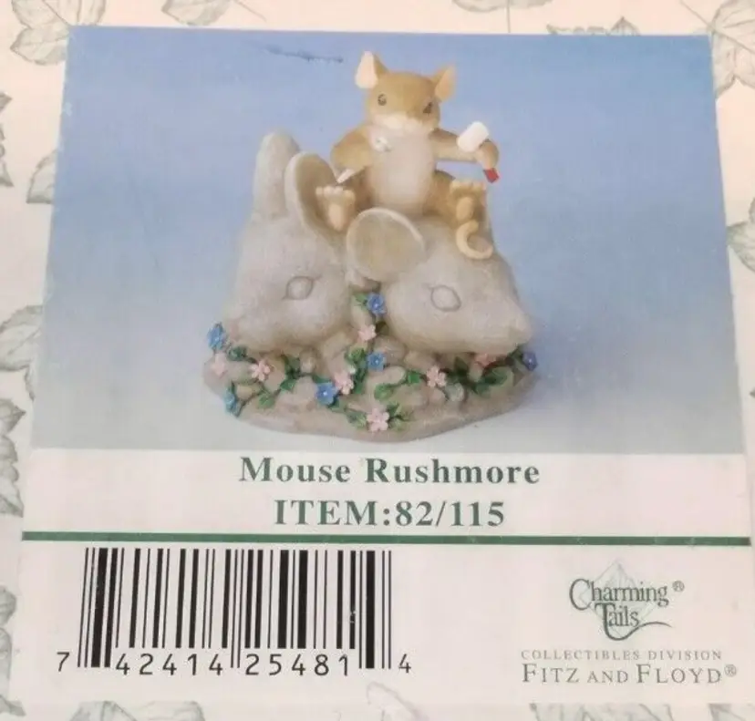 Charming Tails Mouse Rushmore Limited Edition 82/115 Figurine Fitz and Floyd New in Box.