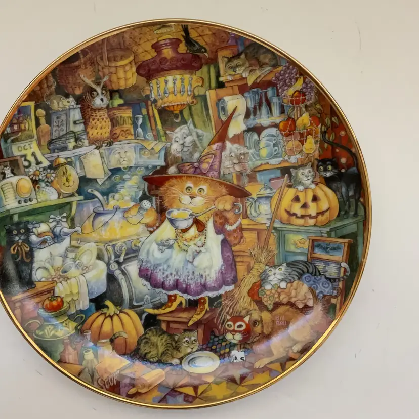 Franklin Mint Scaredy Cats Plate