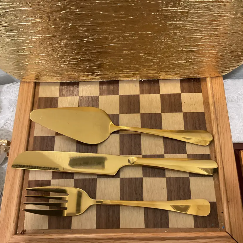 🎉Gold-tone Stainless Steel Serving Utensil Set