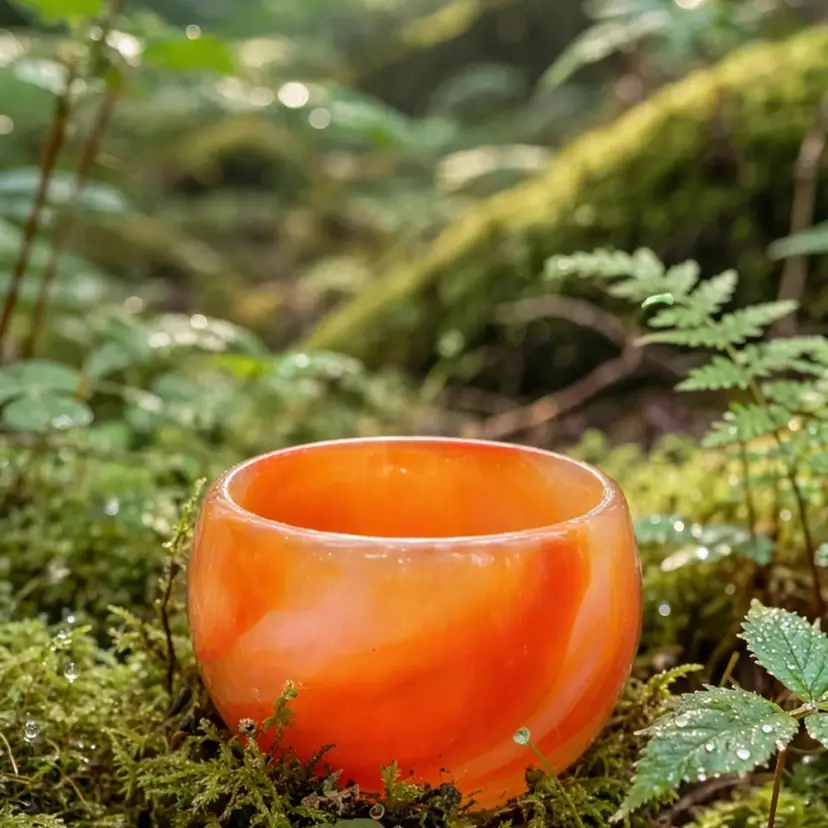 Orange Swirl Mini Trinket Dish