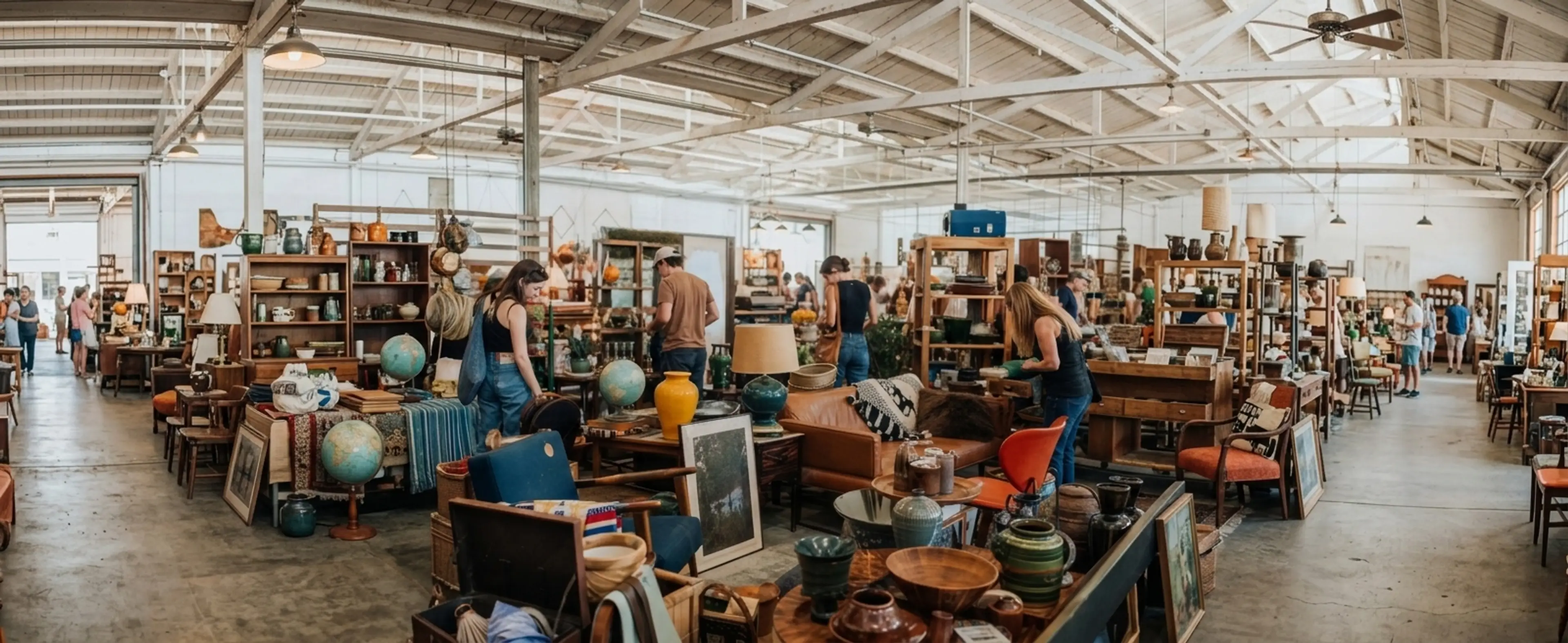 A vintage market full of treasures