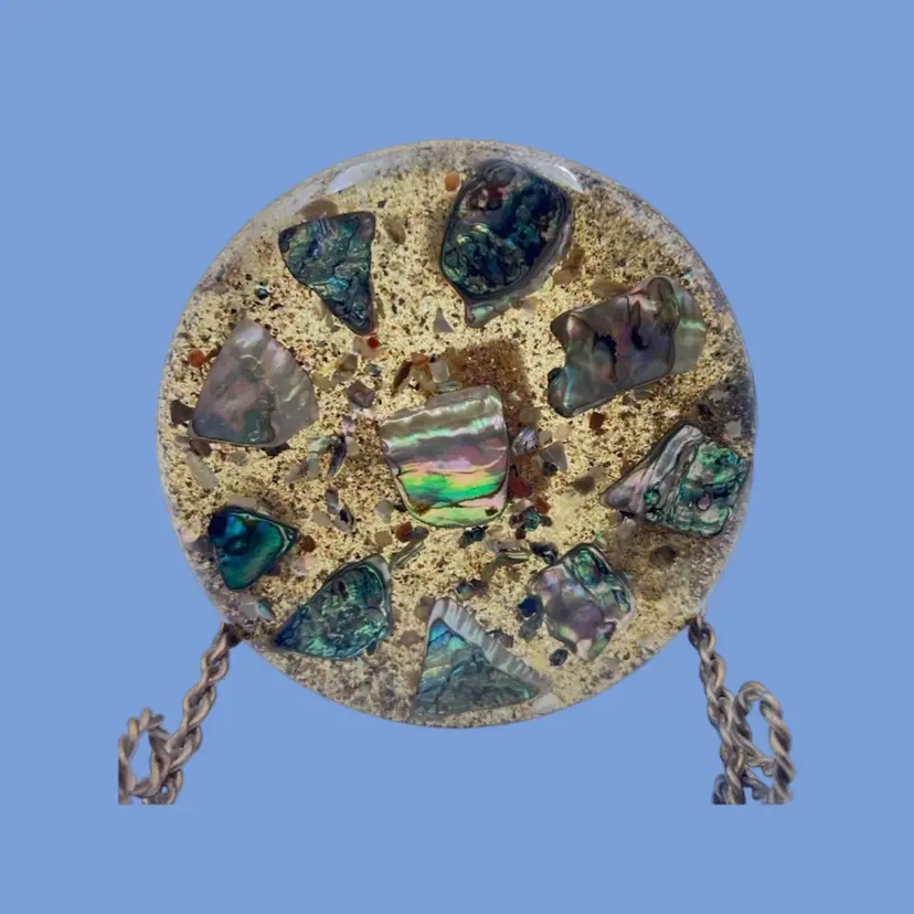 #042- 5” Acrylic Abalone Shell Trivet