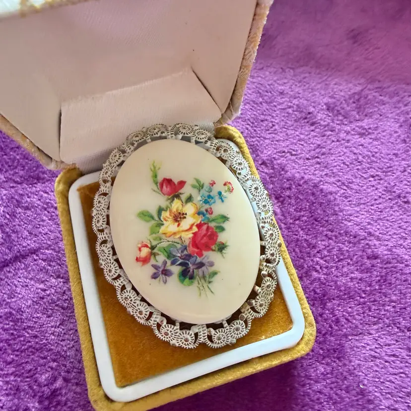 Vintage Western Germany Flower Brooch