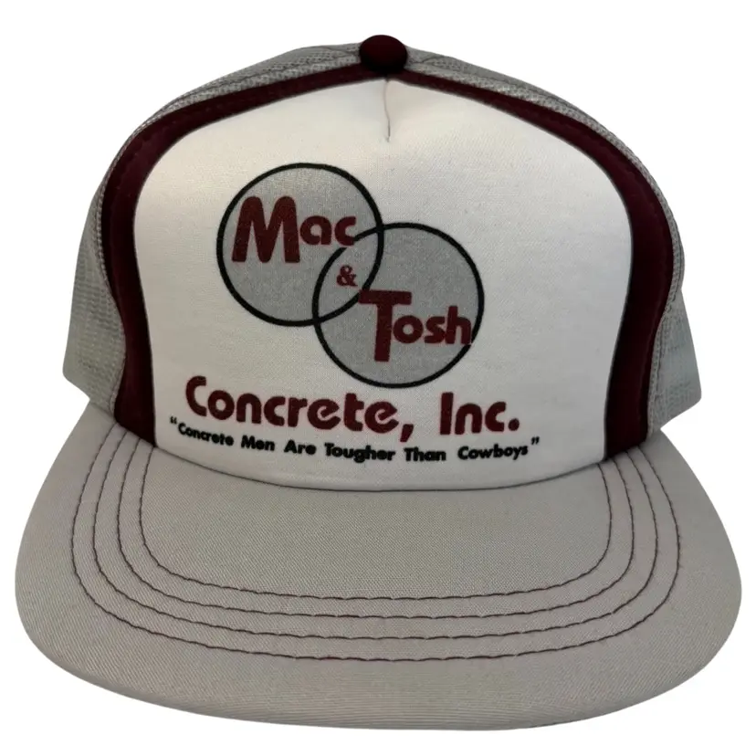 Vintage 80’s Mac & Tosh Concrete “Tougher Than Cowboys” Flat Brim Snapback by YR