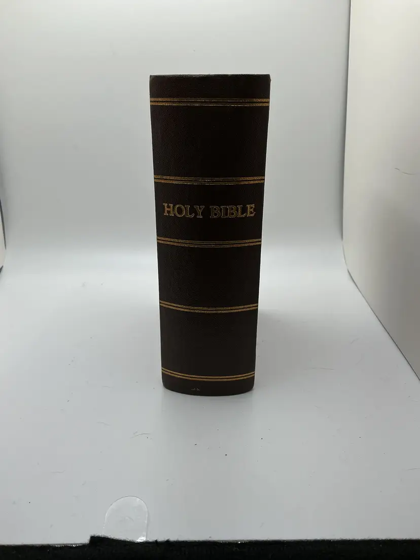 Antique 1875 Holy Bible - Mary J. Mossman Marion Ohio Inscription - Embossed Leather