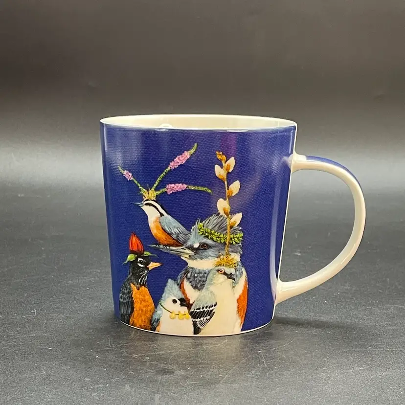 PPD Party Friends Bird Coffee Mug Cup Bone China Signed Vicki Sawyer